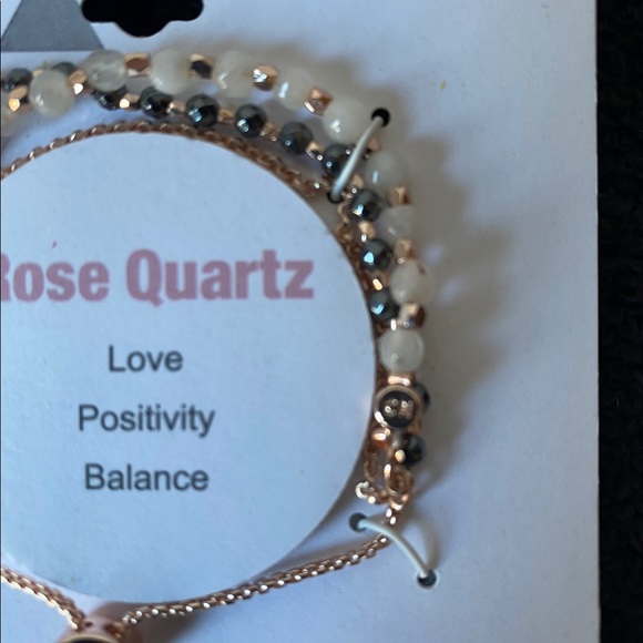 Love This Life Rose Quartz Adjustable Bracelet - Picture 2 of 4